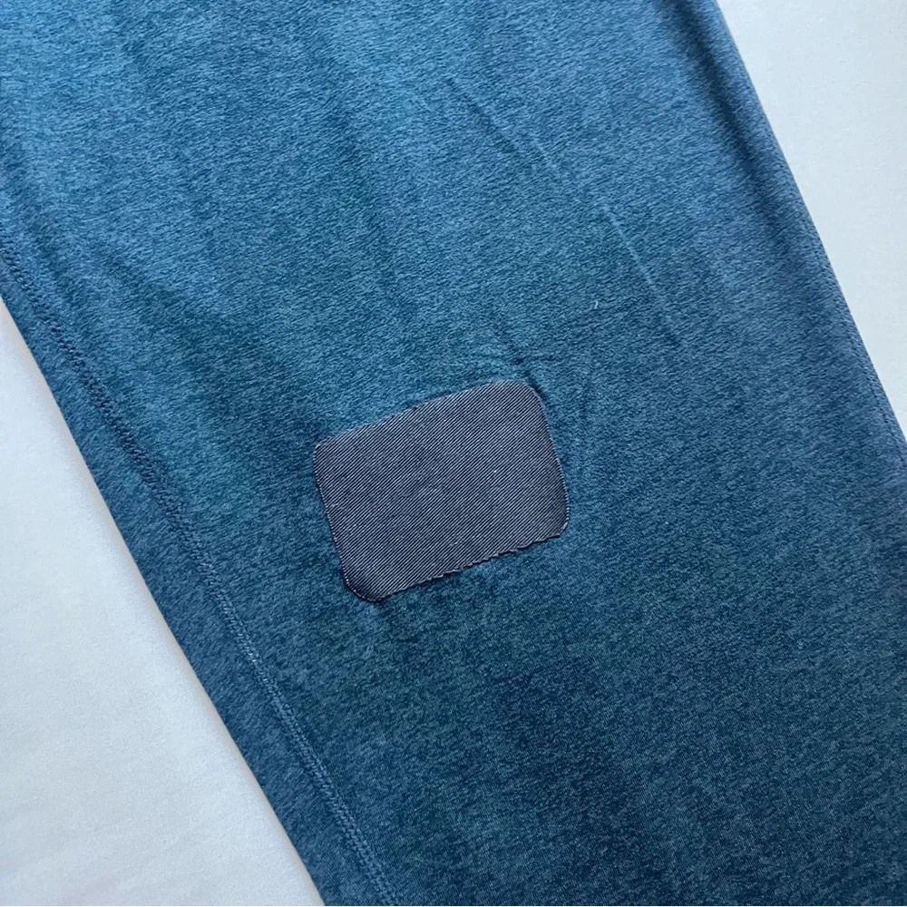 VUORI teal blue‎ knit athletic patch drawstring elastic waist sweat pants